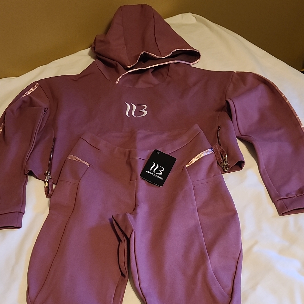 Purple Hard Bodii  Hoodie and Joggers Set Sz. XS